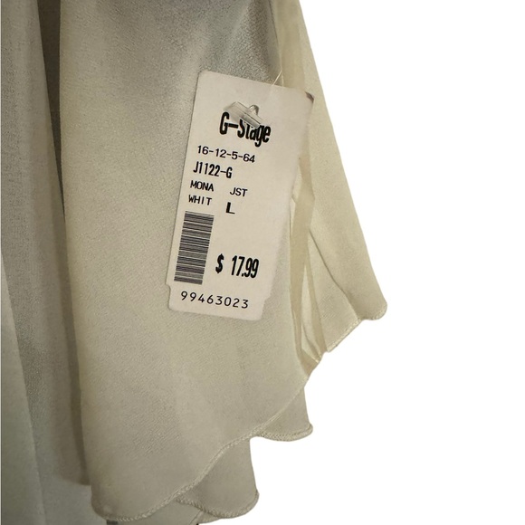 NWT body suit size L  black and white sheer - Picture 7 of 7